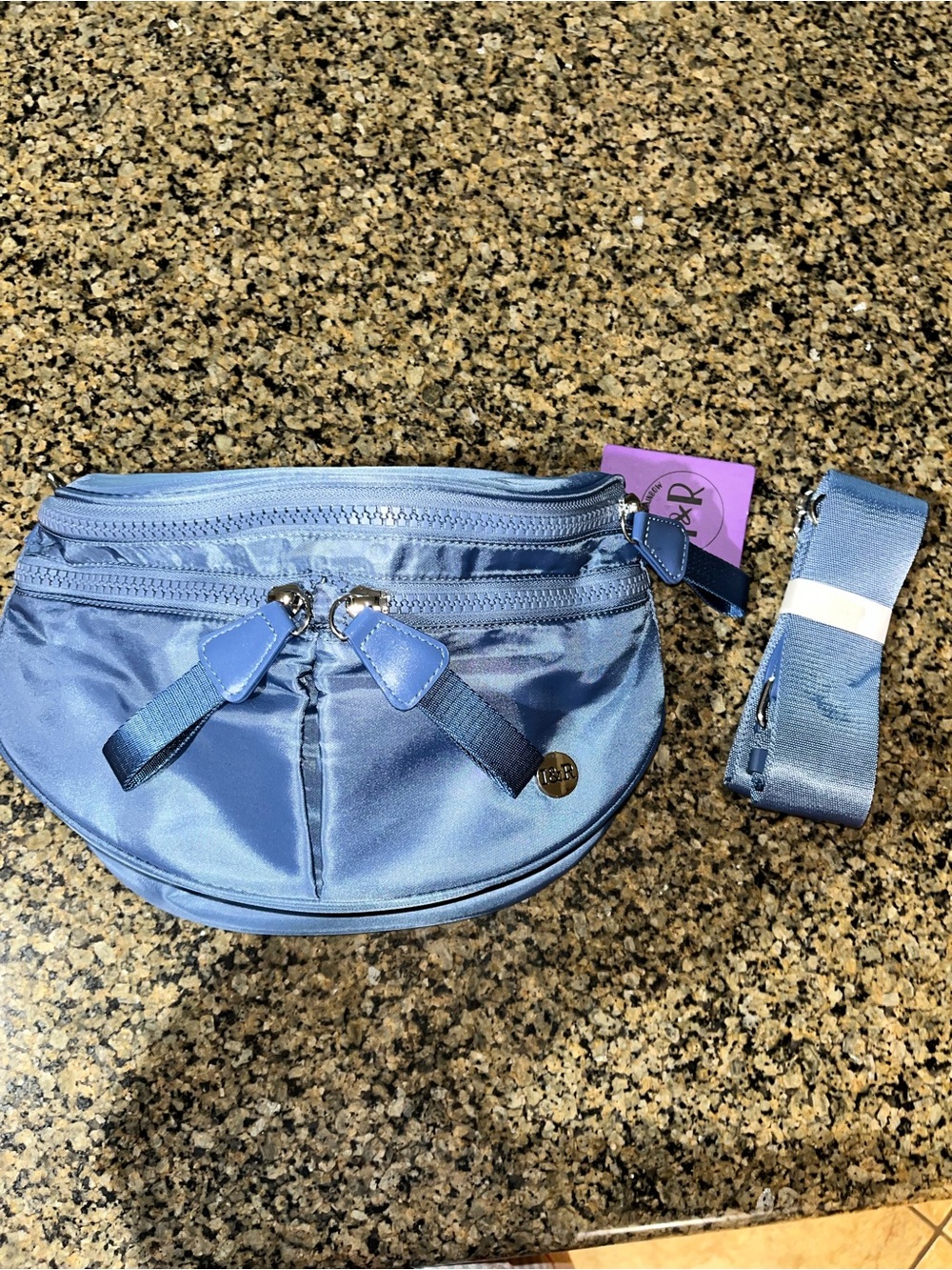 Iris & Rainbow Ash Blue Best Version Crossbody Bag